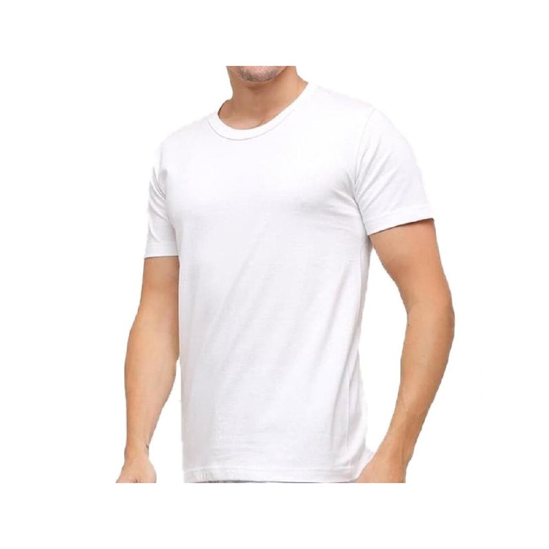 GT MAN Round Neck Men T-Shirt White 1