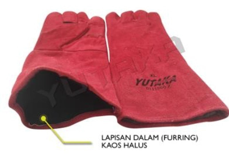 Sarung Tangan Las 16 Inch Merah