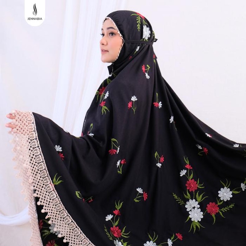 Jennabia Mukena Bordir Mewah Katun Premium Sabria 3