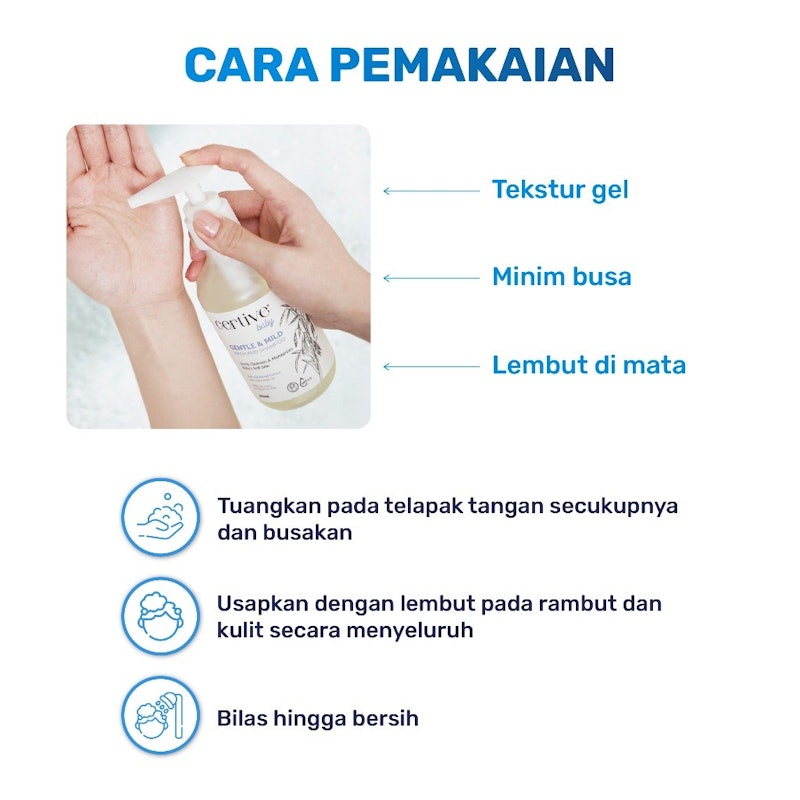 Certive Baby Gentle & Mild Wash and Shampoo with Oat Kernel Extract and Chamomile Oil 5