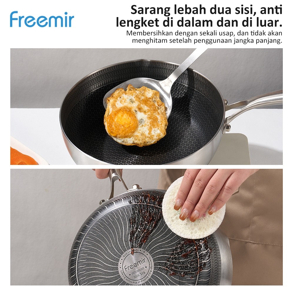 Freemir Honey Comb 3D Wajan Stainless  5