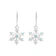 Glamorousky Glistening Snowflake Earrings with Sky Blue Austrian Element Crystals 1