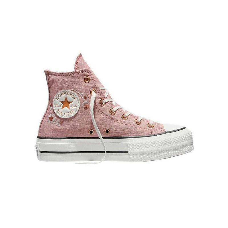 Converse Chuck Taylor All Star Lift Platform Sequin Flowers Petal Pit/Vintage White/Gold 1