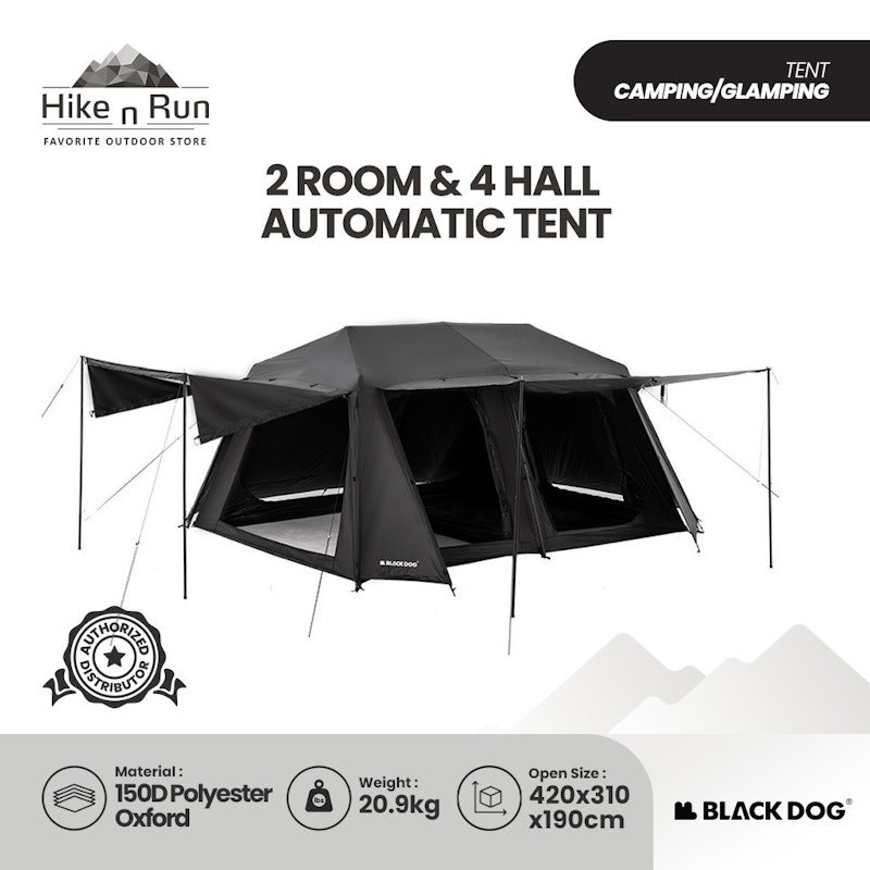 Blackdog 2 Room & 4 Hall Automatic Tent 2