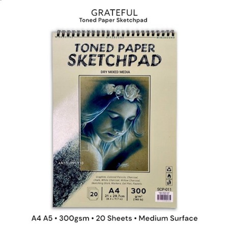 Grateful Toned Paper Sketchpad Spiral 2