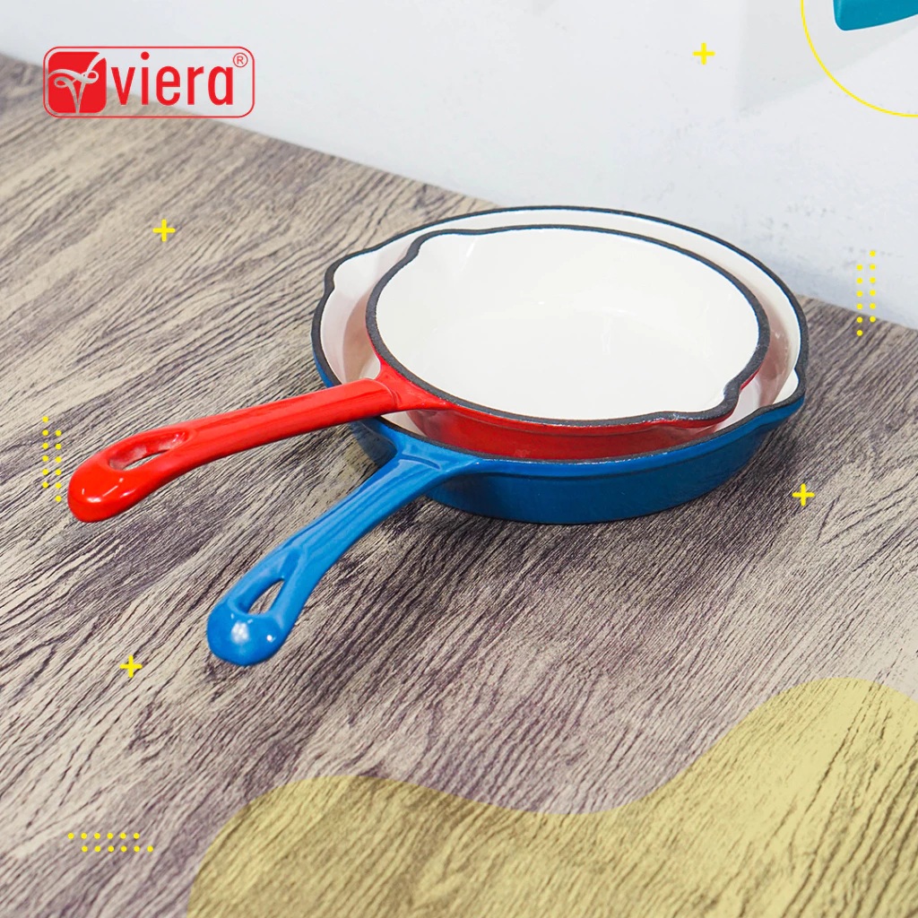  Viera Enamel Cast Iron Skillet