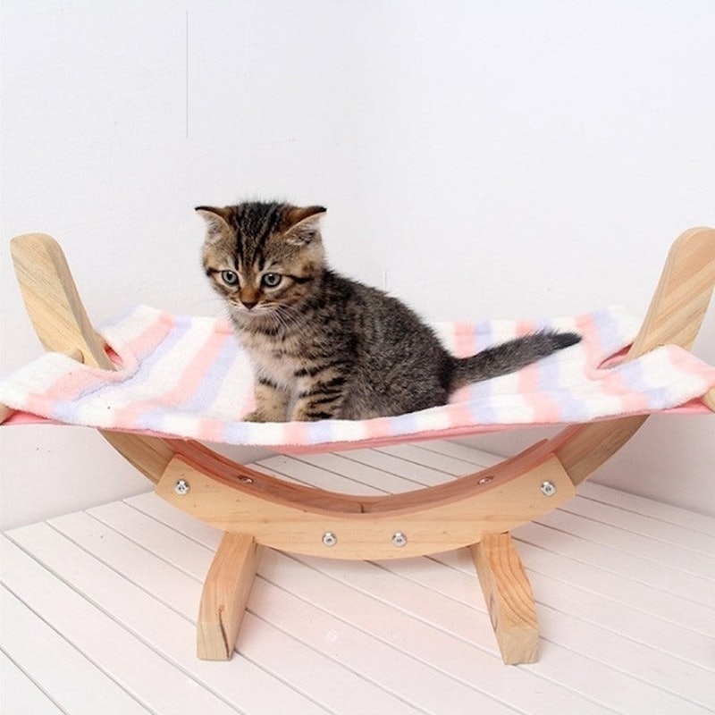 Cat Hammock Wood Solid 2
