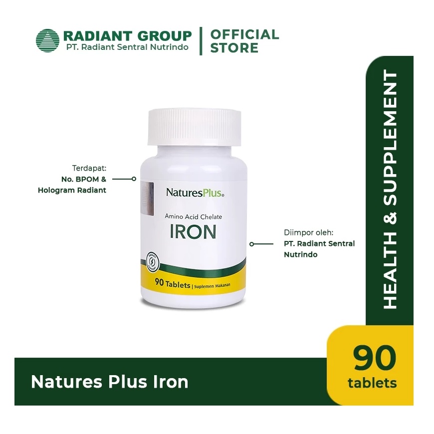 Radiant Sentral Nutrindo  Natures Plus Iron