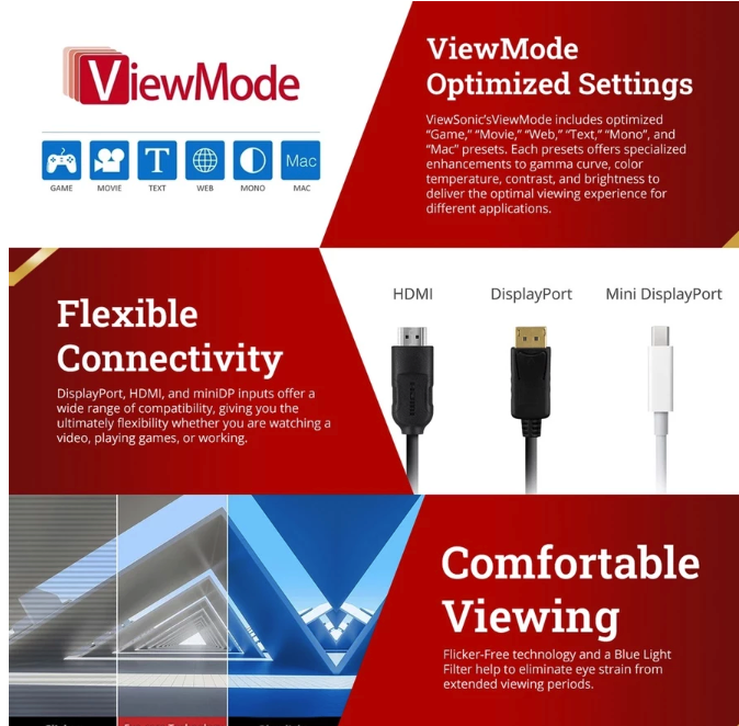 ViewSonic Corporation ViewSonic Frameless Monitor VX3276-2K-MHD-2