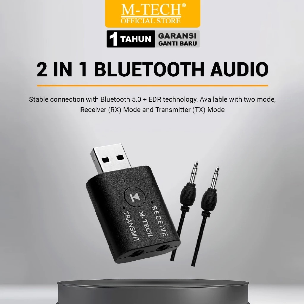 M-Tech 2 in 1 Bluetooth Audio Transmitter Receiver