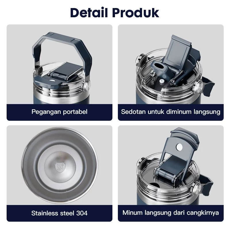  Eatkit Tumbler Stainless Steel Handle 2 in 1  F180