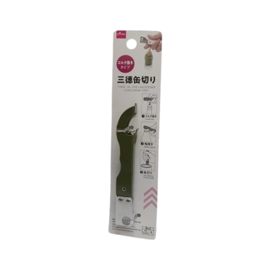 Daiso Three-in-One Can Opener Corkscrew Type 1