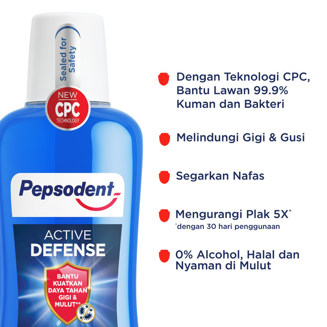 Unilever Indonesia Pepsodent Mouthwash Active Defense