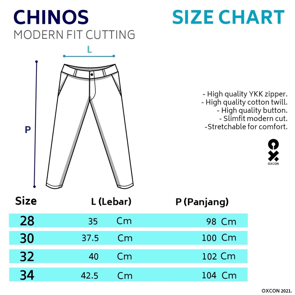  Oxcon Chinos Skinny Fit Super Premium Stretch Light Khaki