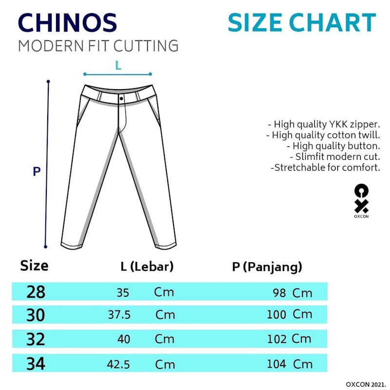 Oxcon Chinos Skinny Fit Super Premium Stretch Light Khaki 2