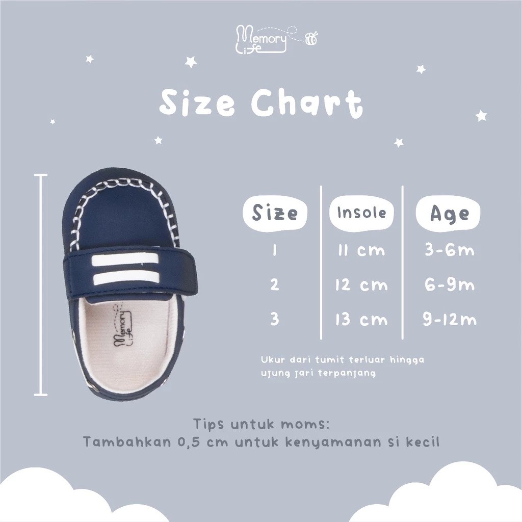 Sinar Mutiara Kasih MemoryLife Two Wavy Straps Prewalker Series 