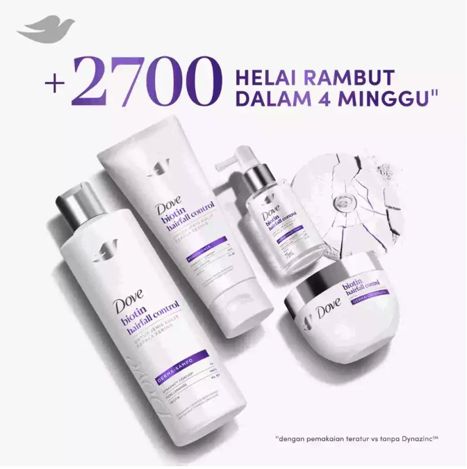 Unilever Indonesia Dove Biotin Hairfall Control Derma-Shampo