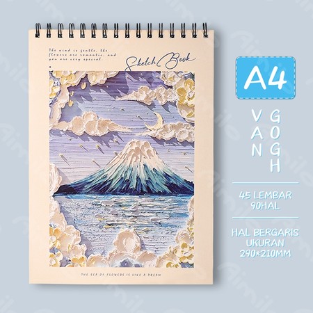  Aimilo Sketchbook A4 Vertikal Jilid Spiral