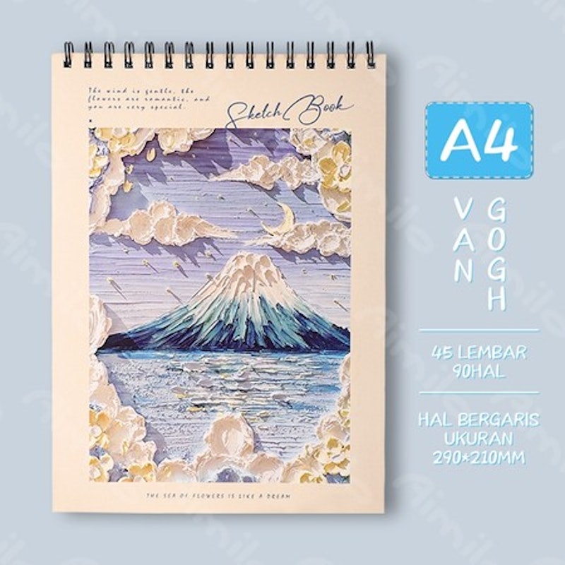 Aimilo Sketchbook A4 Vertikal Jilid Spiral 2