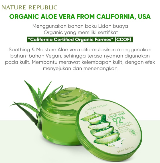 Nature Republic Soothing & Moisture Aloe Vera 92% Soothing Gel