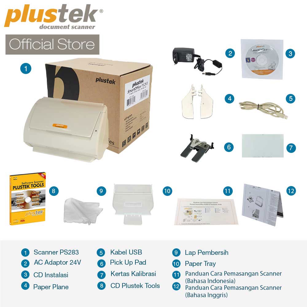 Plustek Scanner SmartOffice PS283