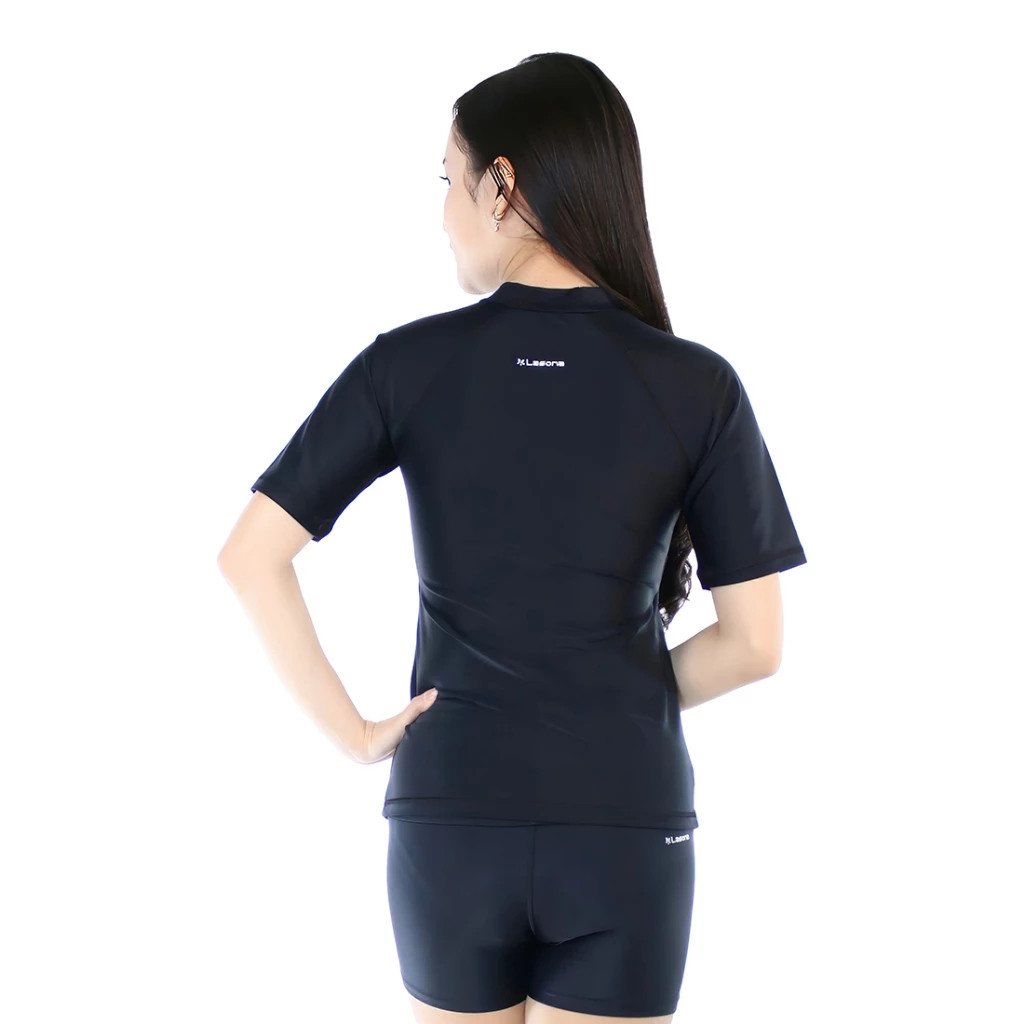 Lasona Fashion Sportswear Lasona Silver Rash Guard Women Swimwear BRP-A3175-E3