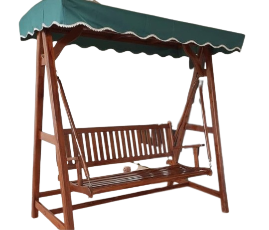 Ayunan Kayu Jati Jumbo 3 Dudukan