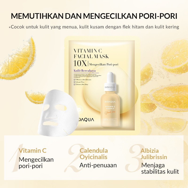 Permata Indo Kav BIOAQUA 10x Vitamin C Facial Mask