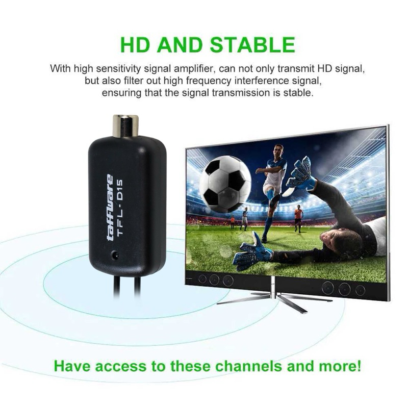 Taffware Taffware Penguat Sinyal Antena TV Amplifier Signal Booster HD DVB-T2 TFL-D15