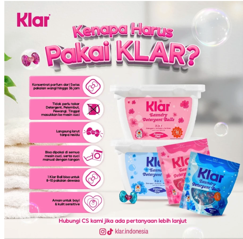 Klar Laundry Detergent Balls 3 in 1 Wisteria Blue 2
