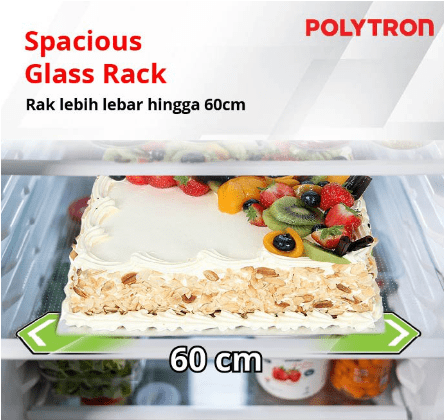 Hartono Istana Teknologi Polytron Kulkas 2 Pintu Belleza Big Liter Inverter 350 Liter  PRM 491X