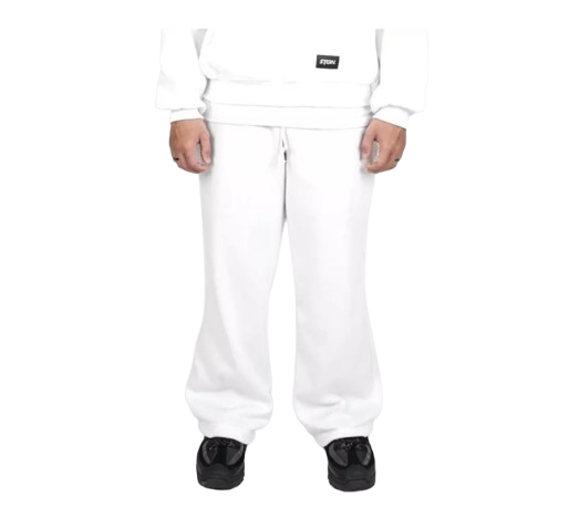 Steigen Sweatpants Loose Baggy Fleece White