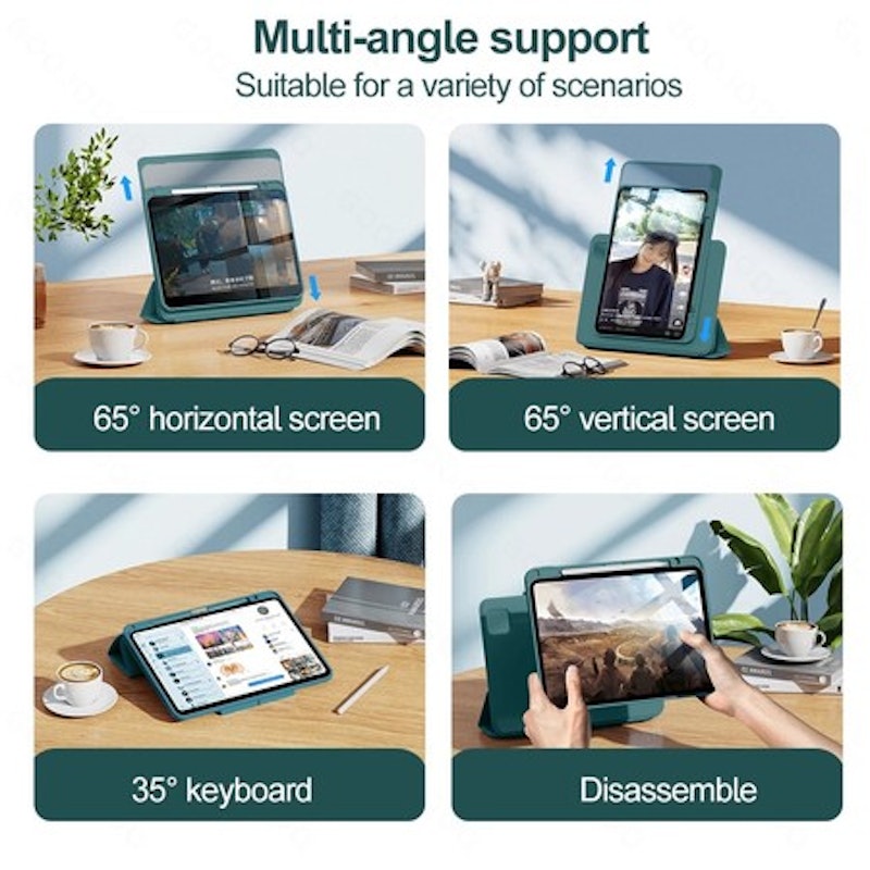 Goojodoq Upgraded Tablet Case 360 Degree Rotating for iPad Series 3
