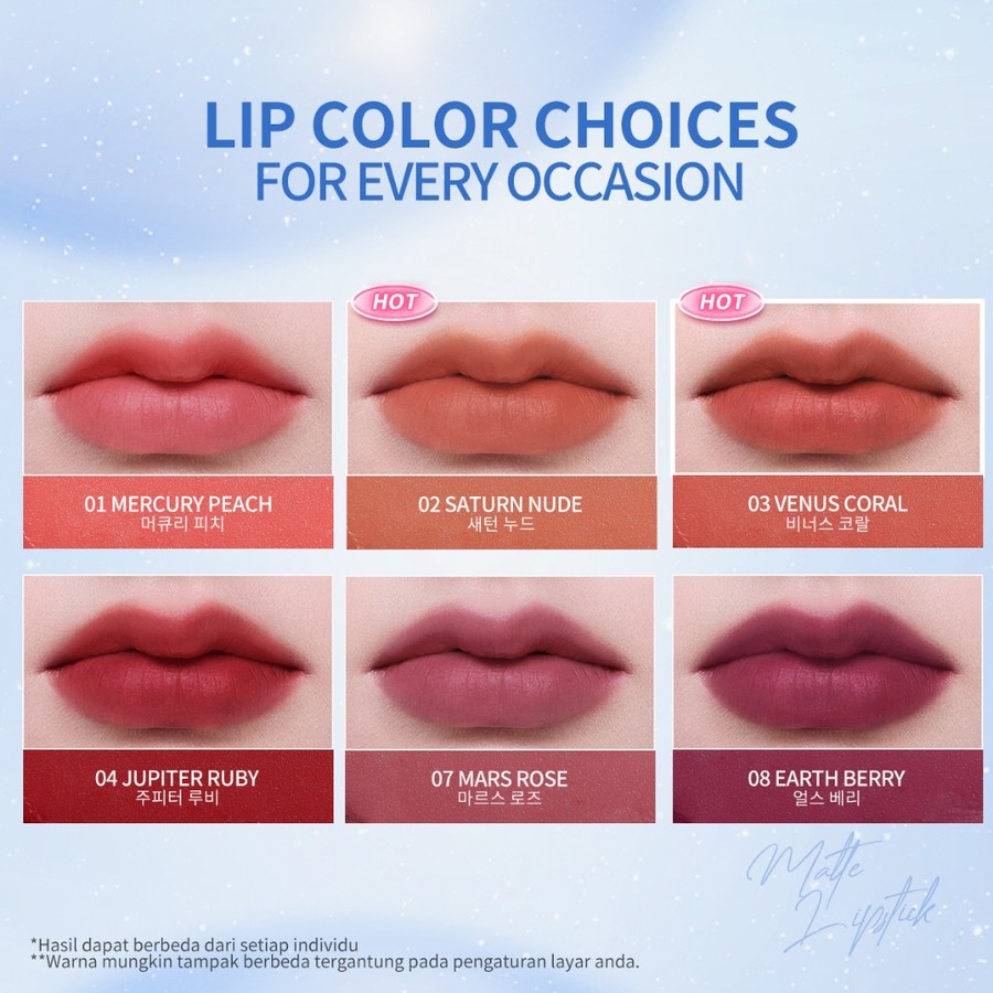 HEBE Beauty Style Barenbliss No Gravity Transferproof Matte Lipstick 03 Venus Coral