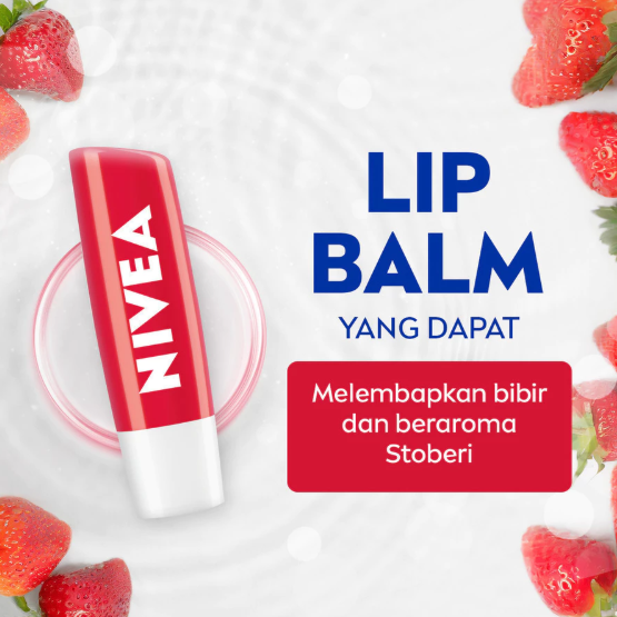 Beiersdorf NIVEA Lip Balm Strawberry Shine