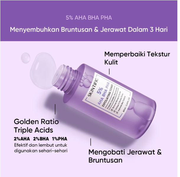 SKINTIFIC Cosmetics SKINTIFIC 5% AHA BHA PHA Exfoliating Toner