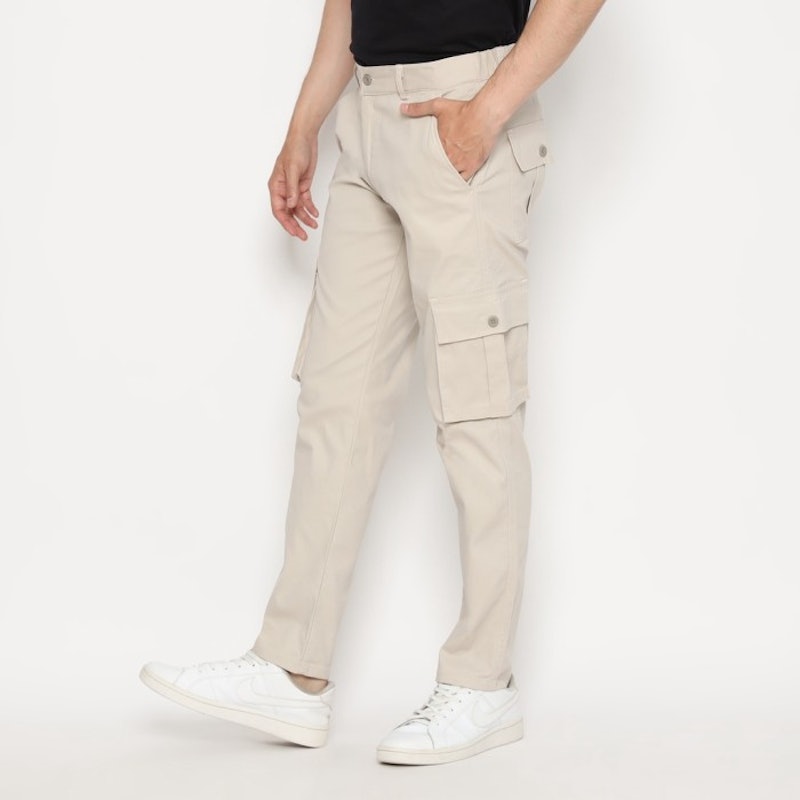 Code Male Barnet Cargo Pants Cream 2