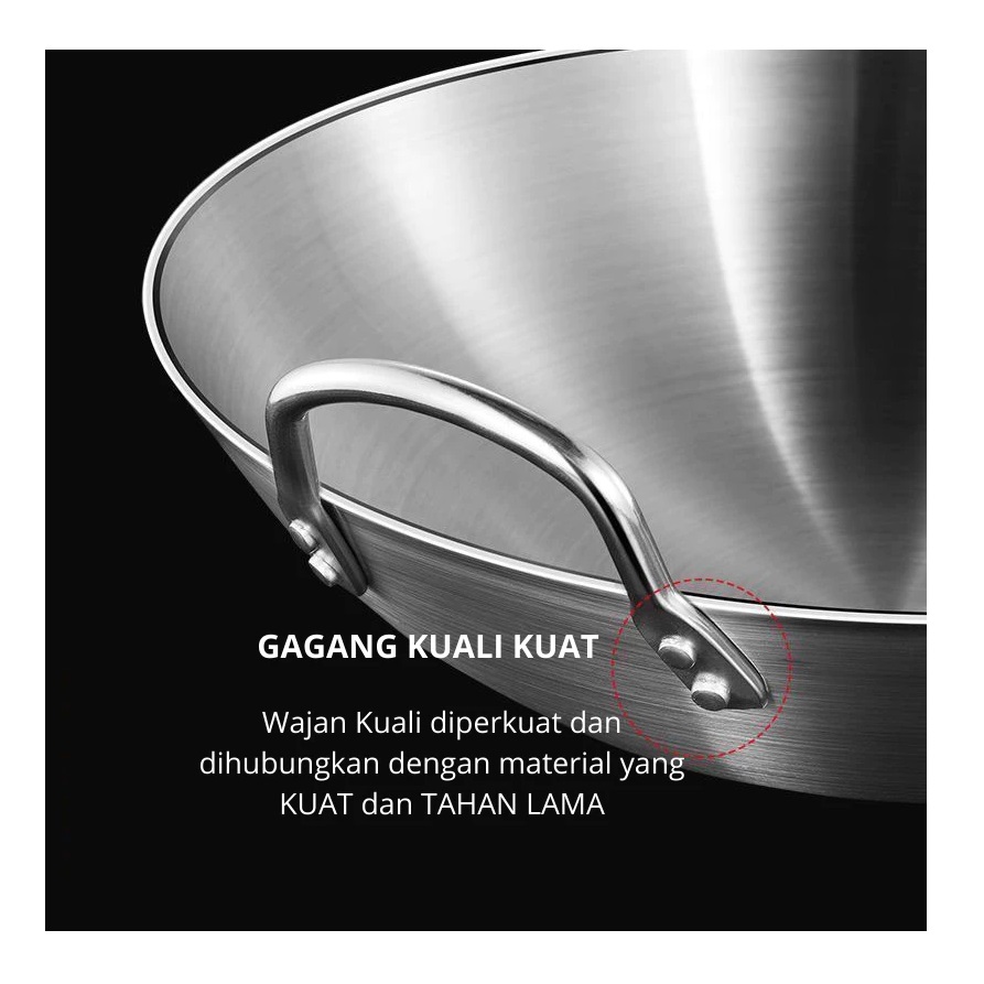 Royalstar Wajan Kuali Stainless Steel 555 28 cm