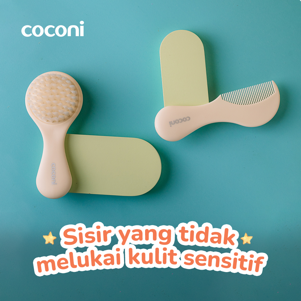 Kenson Multibrand Globalindo Coconi Baby Hair Brush & Comb (Ivory New)