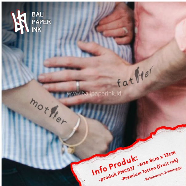  Bali Paper Ink Family Set Fruit Ink Tatto Temporary Premium PMC037