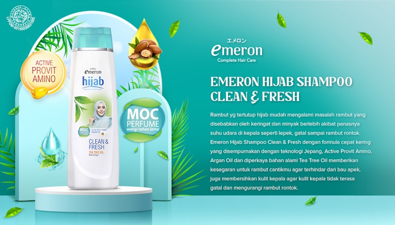 Emeron Hijab Shampoo Clean & Fresh 3