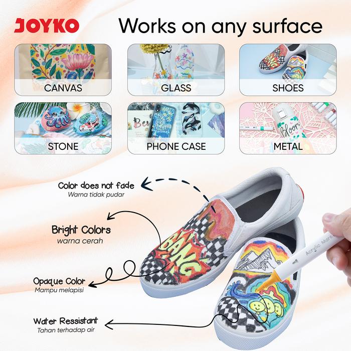 Atali Makmur JOYKO Acrylic Marker 36 warna ACMK-75