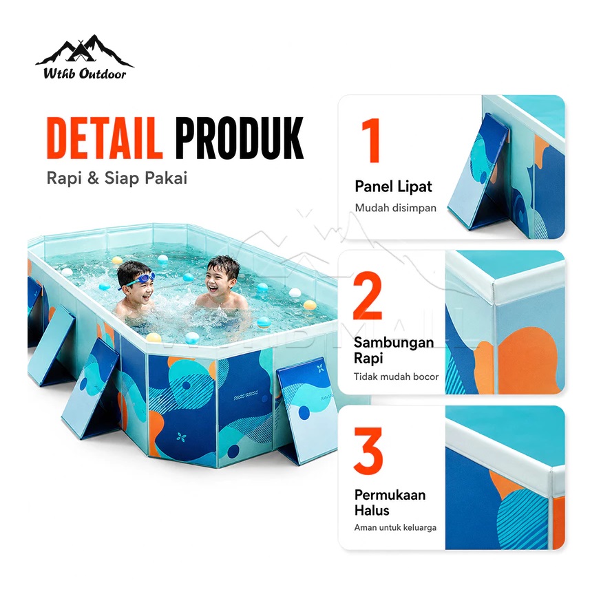 WTHB Outdoor Kolam Lipat Jumbo 1,8 m 4