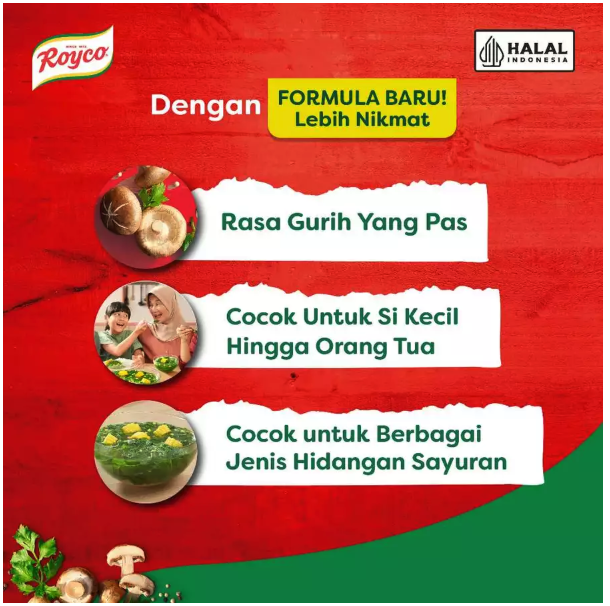 Unilever  Royco Bumbu Kaldu Rasa Jamur 170 g