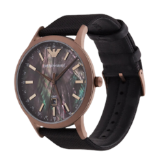 Dual Time Black Fabric Watch