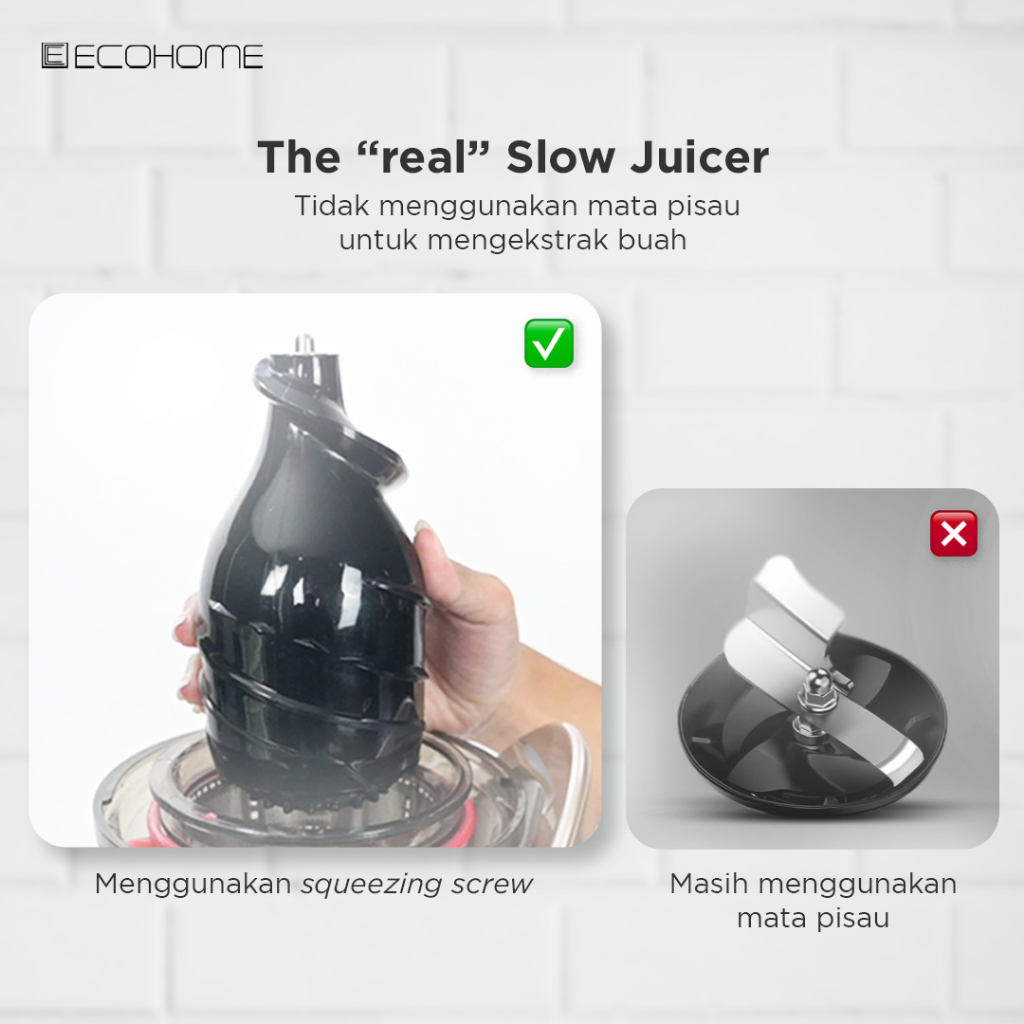 Kawano Pilar Mandiri Ecohome Slow Juicer Big Mouth ESJ-999BM