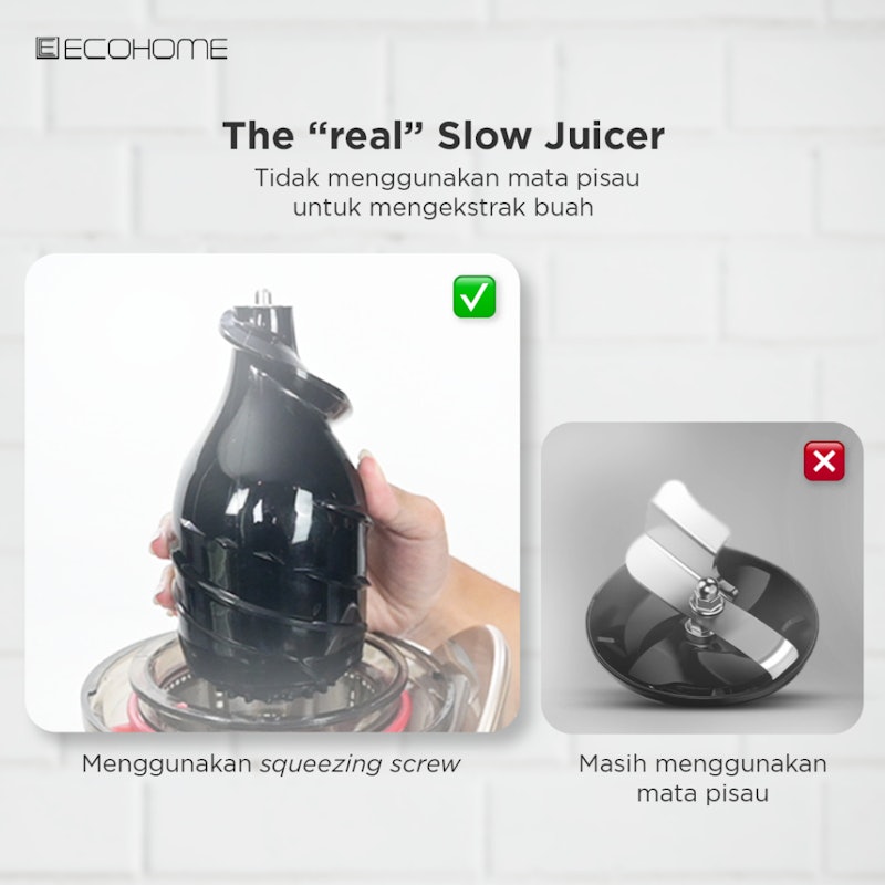 Ecohome Slow Juicer Big Mouth 4