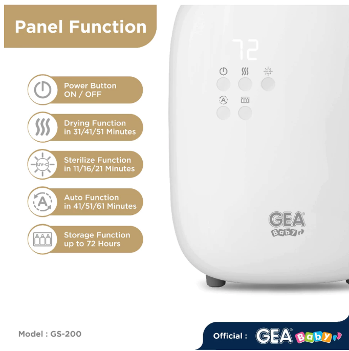 Royal Mitra Pratama GEA Baby Smart UV LED Sterilizer & Dryer GS-200