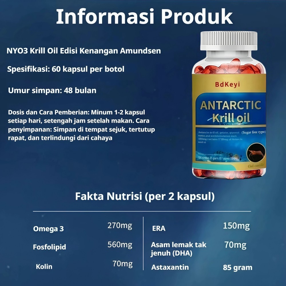  BdKeyi Antarctic Krill Oil Capsules 