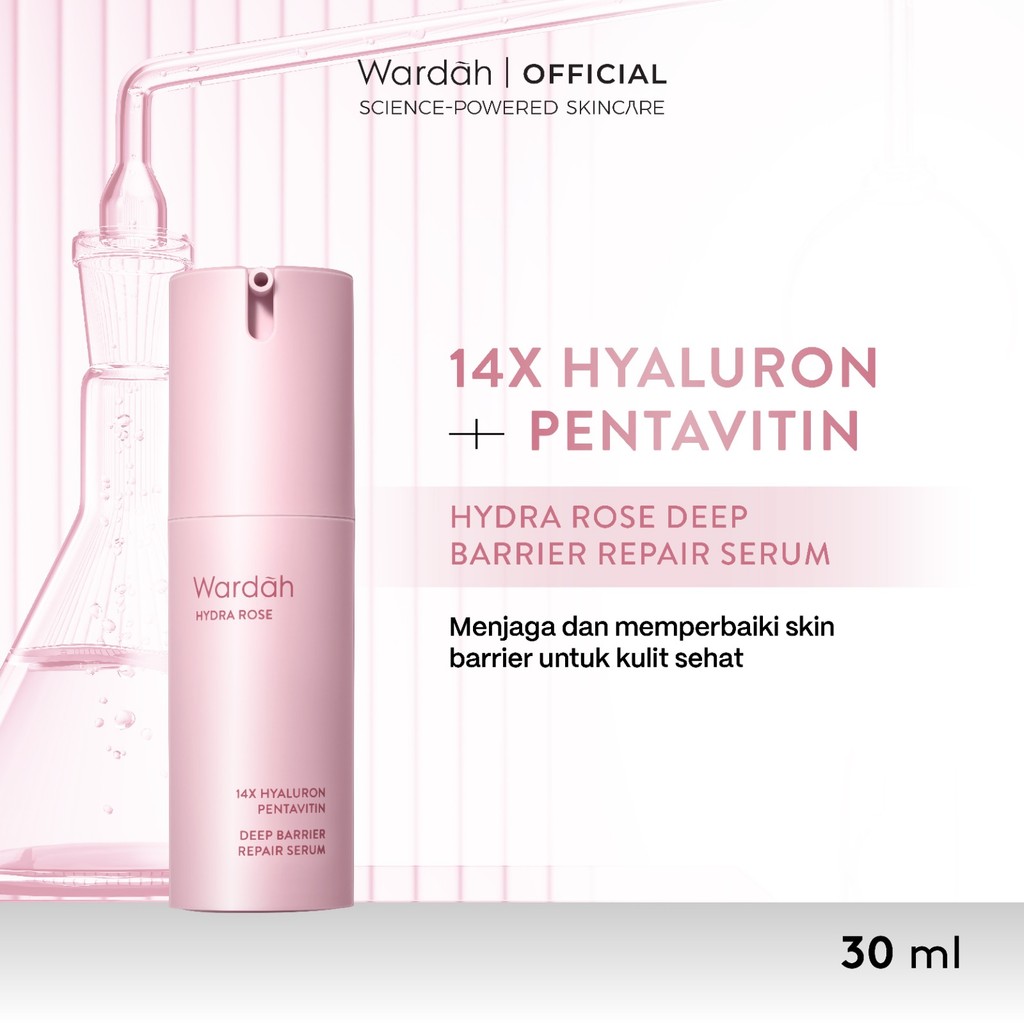 Paragon Technology and Innovation Wardah Hydra Rose 14X Hyaluronic Pentavitin Deep Barrier Repair Serum